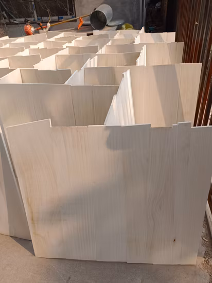Pannello listellare incollato con bordi in compensato massiccio HPL solido con giuntura a dita come bara Pannelli in legno di paulownia cinese per mobili Pannello laminato in legno snodato
