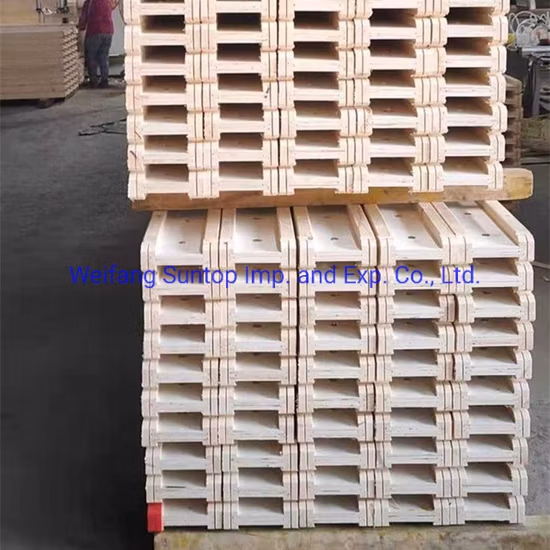 Travi di legno da costruzione con colla fenolica WBP H20 per verniciatura impermeabile gialla con testa in acciaio in plastica per l'edilizia